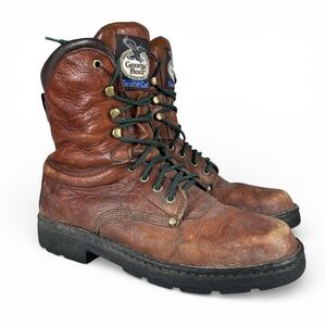 Georgia Boots Mens Eagle Light 8” Russet Wildwood Leather G8083 Work  Size 11 M